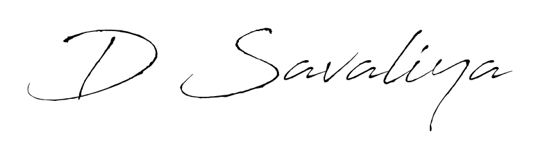 Practice writing D Savaliya with the flow of Antro_Vectra lettering. A fantastic source of inspiration for developing your personal signature style. D Savaliya signature style 6 images and pictures png