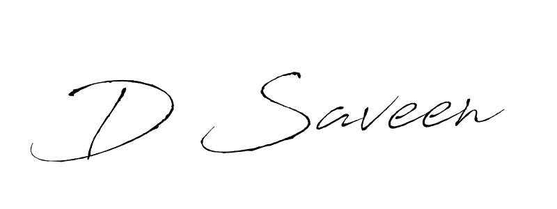 Use a signature maker to create a handwritten signature online. With this signature software, you can design (Antro_Vectra) your own signature for name D Saveen. D Saveen signature style 6 images and pictures png