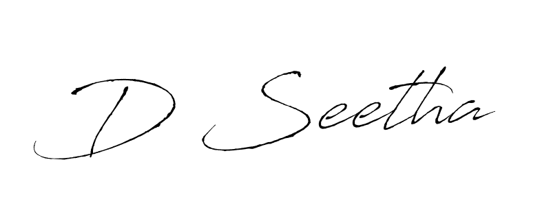 How to make D Seetha name signature. Use Antro_Vectra style for creating short signs online. This is the latest handwritten sign. D Seetha signature style 6 images and pictures png