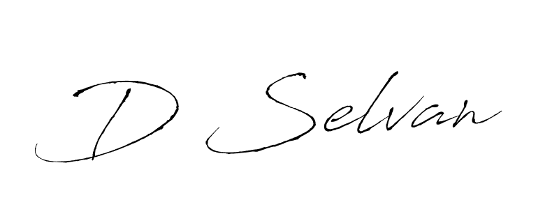 Also You can easily find your signature by using the search form. We will create D Selvan name handwritten signature images for you free of cost using Antro_Vectra sign style. D Selvan signature style 6 images and pictures png