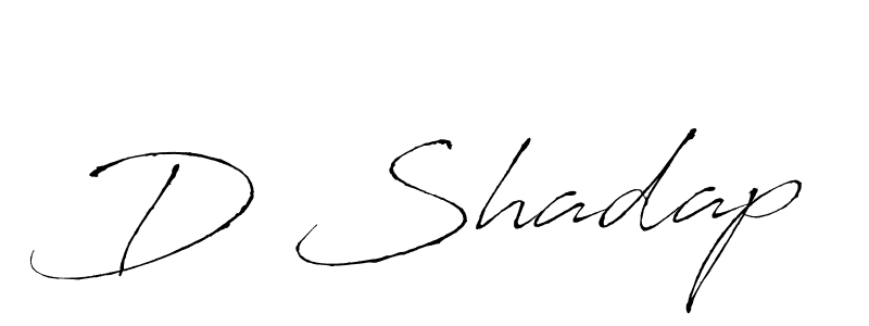 Create a beautiful signature design for name D Shadap. With this signature (Antro_Vectra) fonts, you can make a handwritten signature for free. D Shadap signature style 6 images and pictures png
