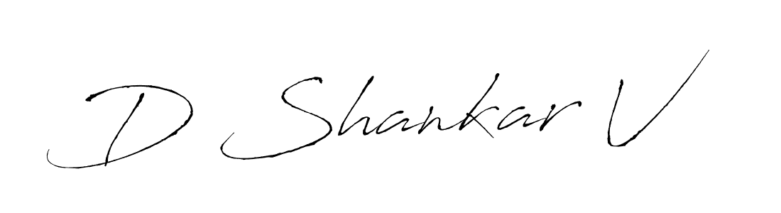 Design your own signature with our free online signature maker. With this signature software, you can create a handwritten (Antro_Vectra) signature for name D Shankar V. D Shankar V signature style 6 images and pictures png