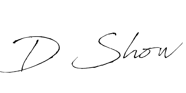 Similarly Antro_Vectra is the best handwritten signature design. Signature creator online .You can use it as an online autograph creator for name D Show. D Show signature style 6 images and pictures png