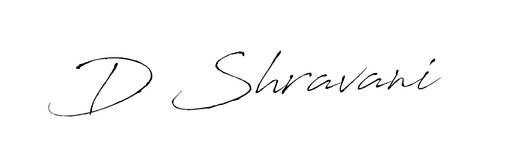 The best way (Antro_Vectra) to make a short signature is to pick only two or three words in your name. The name D Shravani include a total of six letters. For converting this name. D Shravani signature style 6 images and pictures png