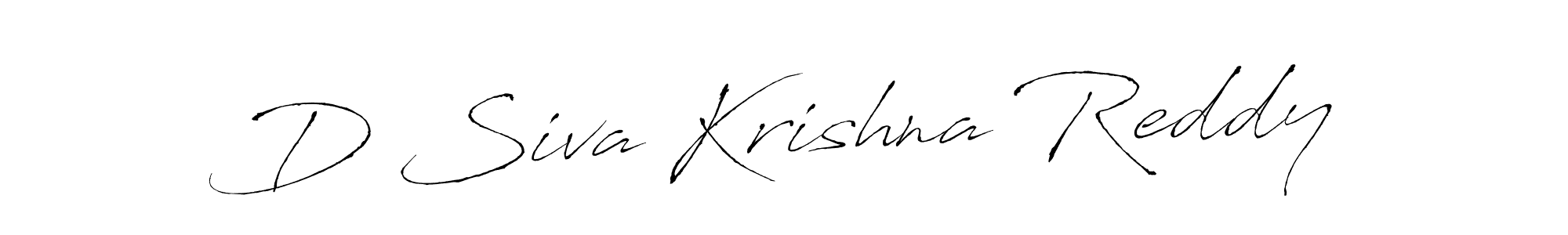 How to make D Siva Krishna Reddy name signature. Use Antro_Vectra style for creating short signs online. This is the latest handwritten sign. D Siva Krishna Reddy signature style 6 images and pictures png