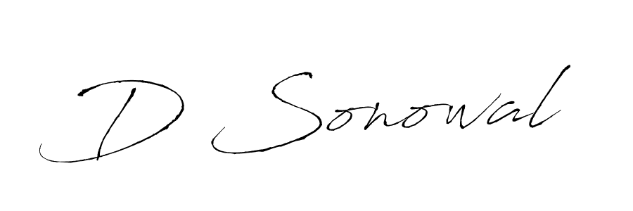 How to make D Sonowal signature? Antro_Vectra is a professional autograph style. Create handwritten signature for D Sonowal name. D Sonowal signature style 6 images and pictures png