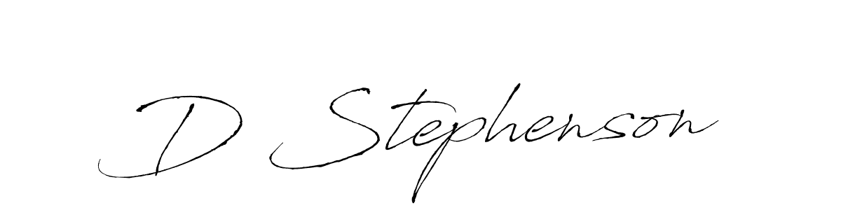 You should practise on your own different ways (Antro_Vectra) to write your name (D Stephenson) in signature. don't let someone else do it for you. D Stephenson signature style 6 images and pictures png