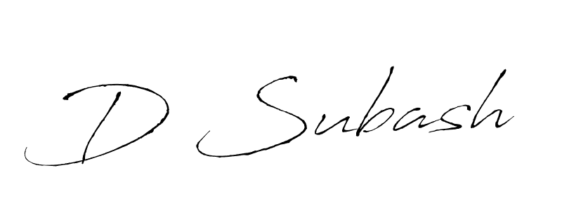 Make a beautiful signature design for name D Subash. With this signature (Antro_Vectra) style, you can create a handwritten signature for free. D Subash signature style 6 images and pictures png
