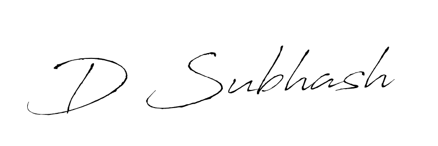 How to make D Subhash signature? Antro_Vectra is a professional autograph style. Create handwritten signature for D Subhash name. D Subhash signature style 6 images and pictures png