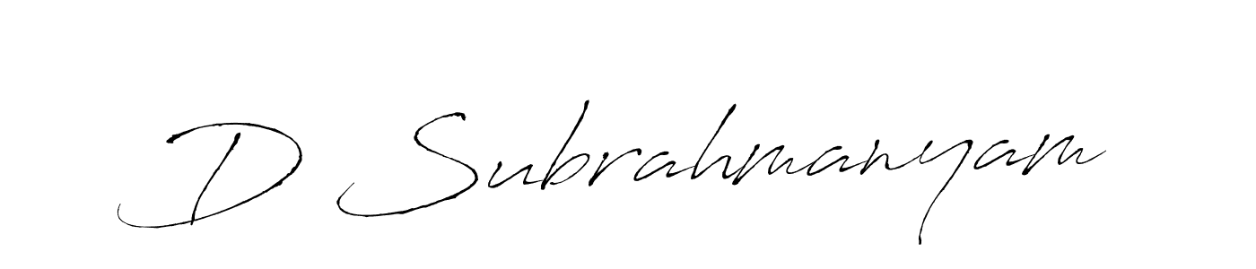 Similarly Antro_Vectra is the best handwritten signature design. Signature creator online .You can use it as an online autograph creator for name D Subrahmanyam. D Subrahmanyam signature style 6 images and pictures png