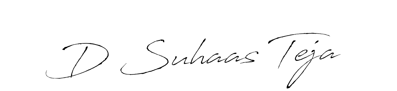 How to make D Suhaas Teja name signature. Use Antro_Vectra style for creating short signs online. This is the latest handwritten sign. D Suhaas Teja signature style 6 images and pictures png