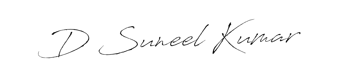 You should practise on your own different ways (Antro_Vectra) to write your name (D Suneel Kumar) in signature. don't let someone else do it for you. D Suneel Kumar signature style 6 images and pictures png