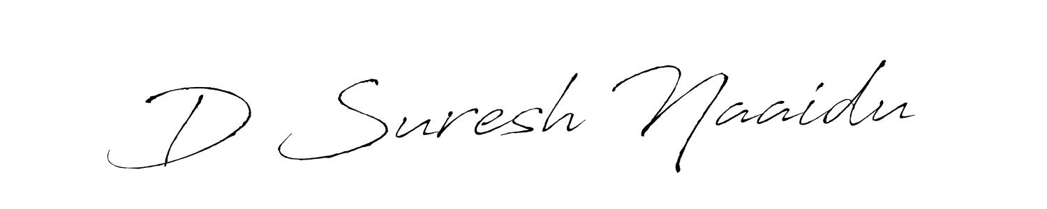 Antro_Vectra is a professional signature style that is perfect for those who want to add a touch of class to their signature. It is also a great choice for those who want to make their signature more unique. Get D Suresh Naaidu name to fancy signature for free. D Suresh Naaidu signature style 6 images and pictures png