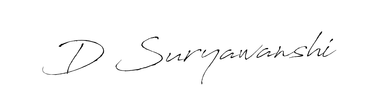 Create a beautiful signature design for name D Suryawanshi. With this signature (Antro_Vectra) fonts, you can make a handwritten signature for free. D Suryawanshi signature style 6 images and pictures png