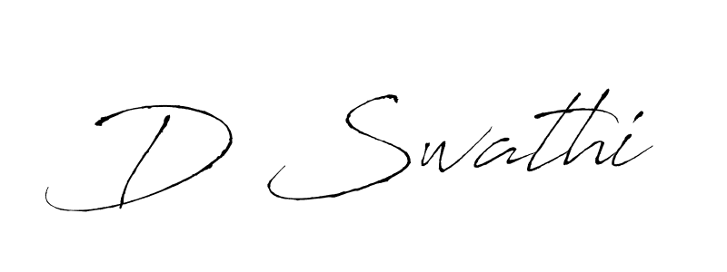 How to make D Swathi name signature. Use Antro_Vectra style for creating short signs online. This is the latest handwritten sign. D Swathi signature style 6 images and pictures png