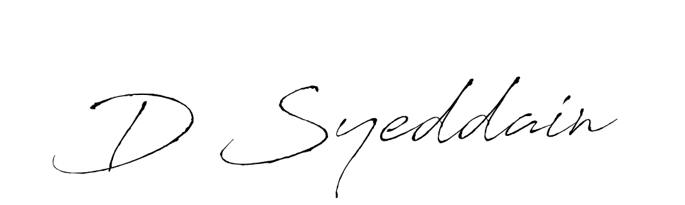 Create a beautiful signature design for name D Syeddain. With this signature (Antro_Vectra) fonts, you can make a handwritten signature for free. D Syeddain signature style 6 images and pictures png