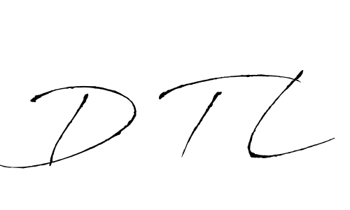 Make a beautiful signature design for name D T L. With this signature (Antro_Vectra) style, you can create a handwritten signature for free. D T L signature style 6 images and pictures png