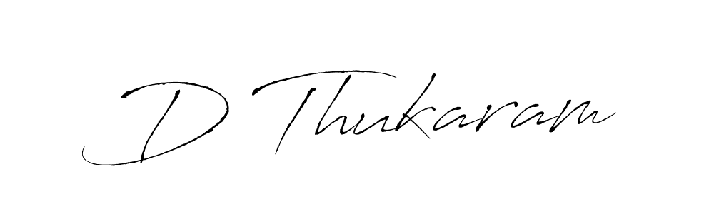 Design your own signature with our free online signature maker. With this signature software, you can create a handwritten (Antro_Vectra) signature for name D Thukaram. D Thukaram signature style 6 images and pictures png