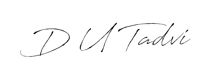 Also we have D U Tadvi name is the best signature style. Create professional handwritten signature collection using Antro_Vectra autograph style. D U Tadvi signature style 6 images and pictures png