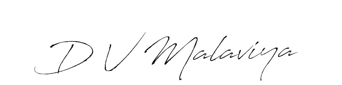 Antro_Vectra is a professional signature style that is perfect for those who want to add a touch of class to their signature. It is also a great choice for those who want to make their signature more unique. Get D V Malaviya name to fancy signature for free. D V Malaviya signature style 6 images and pictures png