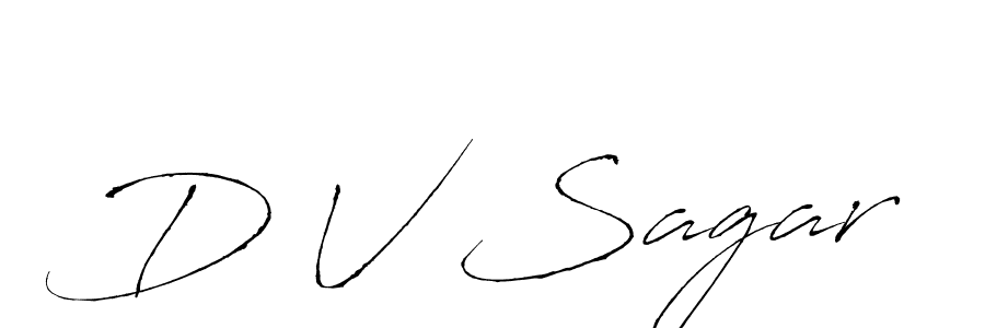 D V Sagar stylish signature style. Best Handwritten Sign (Antro_Vectra) for my name. Handwritten Signature Collection Ideas for my name D V Sagar. D V Sagar signature style 6 images and pictures png