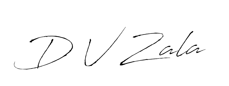 How to make D V Zala signature? Antro_Vectra is a professional autograph style. Create handwritten signature for D V Zala name. D V Zala signature style 6 images and pictures png