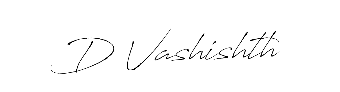 Make a beautiful signature design for name D Vashishth. With this signature (Antro_Vectra) style, you can create a handwritten signature for free. D Vashishth signature style 6 images and pictures png