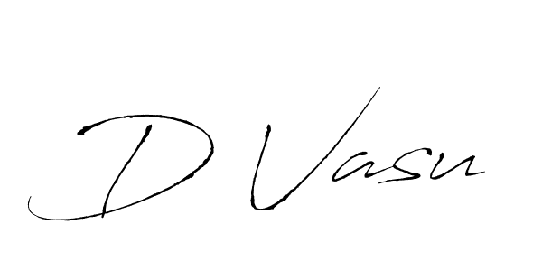 Design your own signature with our free online signature maker. With this signature software, you can create a handwritten (Antro_Vectra) signature for name D Vasu. D Vasu signature style 6 images and pictures png