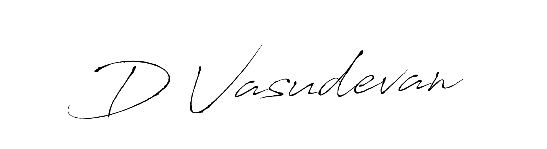 Create a beautiful signature design for name D Vasudevan. With this signature (Antro_Vectra) fonts, you can make a handwritten signature for free. D Vasudevan signature style 6 images and pictures png