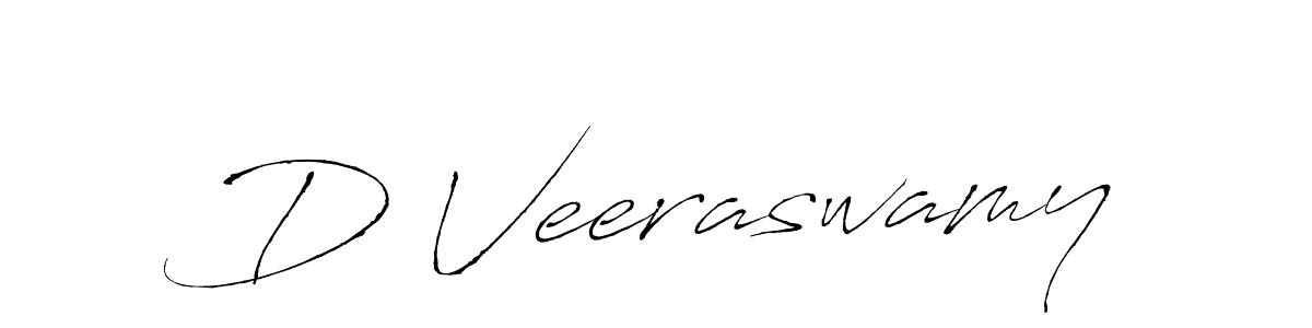 Design your own signature with our free online signature maker. With this signature software, you can create a handwritten (Antro_Vectra) signature for name D Veeraswamy. D Veeraswamy signature style 6 images and pictures png