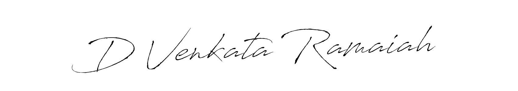 Design your own signature with our free online signature maker. With this signature software, you can create a handwritten (Antro_Vectra) signature for name D Venkata Ramaiah. D Venkata Ramaiah signature style 6 images and pictures png