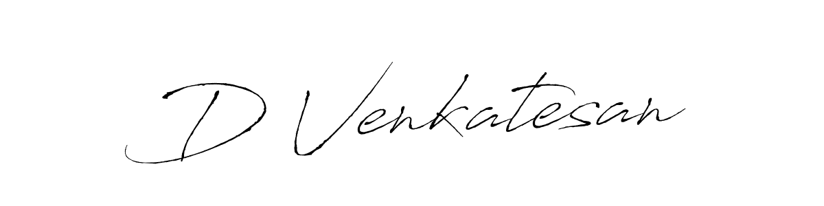 Create a beautiful signature design for name D Venkatesan. With this signature (Antro_Vectra) fonts, you can make a handwritten signature for free. D Venkatesan signature style 6 images and pictures png