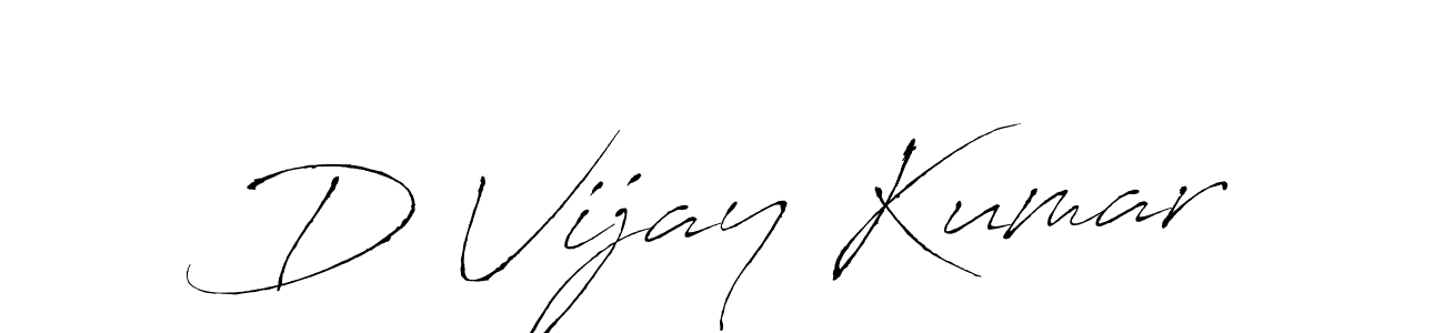 How to make D Vijay Kumar signature? Antro_Vectra is a professional autograph style. Create handwritten signature for D Vijay Kumar name. D Vijay Kumar signature style 6 images and pictures png