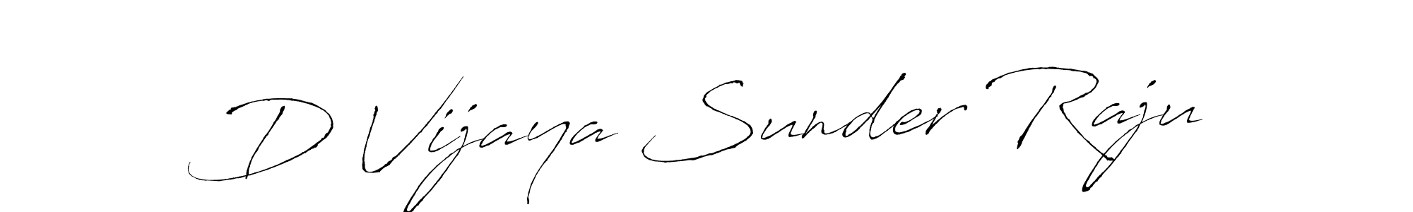 Make a short D Vijaya Sunder Raju signature style. Manage your documents anywhere anytime using Antro_Vectra. Create and add eSignatures, submit forms, share and send files easily. D Vijaya Sunder Raju signature style 6 images and pictures png