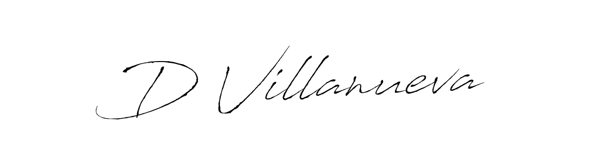 The best way (Antro_Vectra) to make a short signature is to pick only two or three words in your name. The name D Villanueva include a total of six letters. For converting this name. D Villanueva signature style 6 images and pictures png