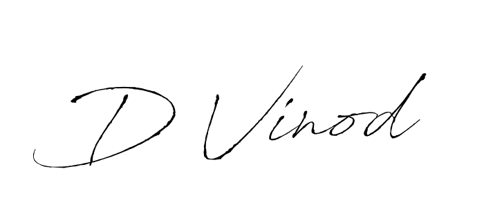 The best way (Antro_Vectra) to make a short signature is to pick only two or three words in your name. The name D Vinod include a total of six letters. For converting this name. D Vinod signature style 6 images and pictures png