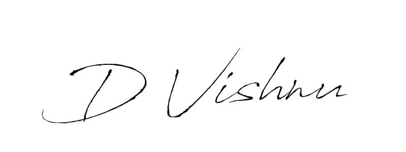 The best way (Antro_Vectra) to make a short signature is to pick only two or three words in your name. The name D Vishnu include a total of six letters. For converting this name. D Vishnu signature style 6 images and pictures png