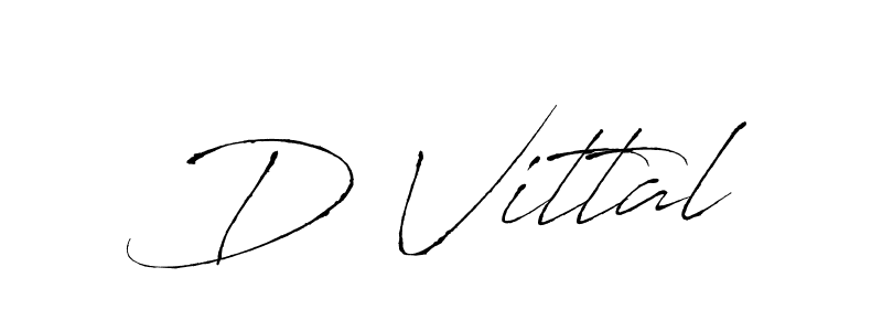 Create a beautiful signature design for name D Vittal. With this signature (Antro_Vectra) fonts, you can make a handwritten signature for free. D Vittal signature style 6 images and pictures png