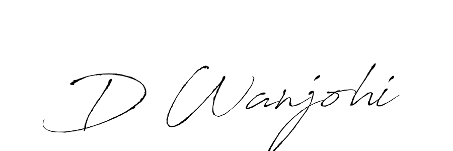 How to make D Wanjohi signature? Antro_Vectra is a professional autograph style. Create handwritten signature for D Wanjohi name. D Wanjohi signature style 6 images and pictures png