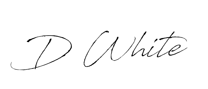 Make a beautiful signature design for name D White. With this signature (Antro_Vectra) style, you can create a handwritten signature for free. D White signature style 6 images and pictures png