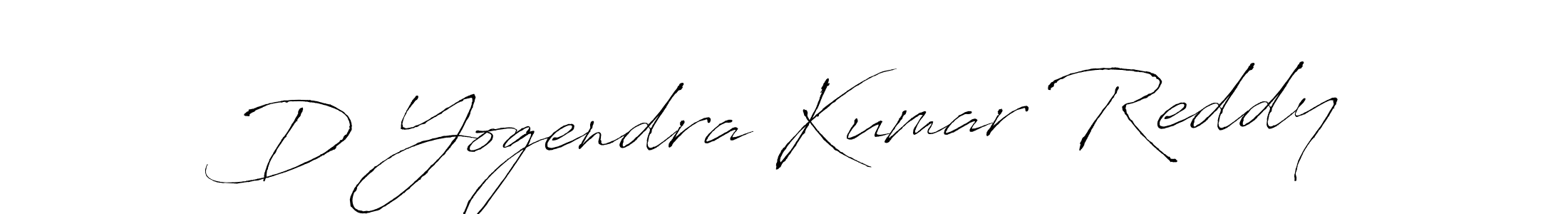 Make a beautiful signature design for name D Yogendra Kumar Reddy. With this signature (Antro_Vectra) style, you can create a handwritten signature for free. D Yogendra Kumar Reddy signature style 6 images and pictures png