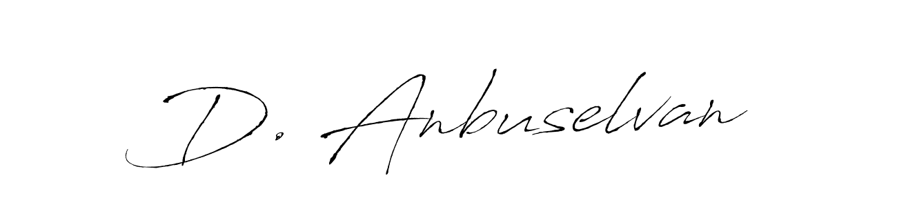 The best way (Antro_Vectra) to make a short signature is to pick only two or three words in your name. The name D. Anbuselvan include a total of six letters. For converting this name. D. Anbuselvan signature style 6 images and pictures png