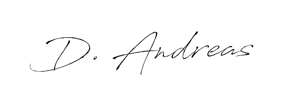 Design your own signature with our free online signature maker. With this signature software, you can create a handwritten (Antro_Vectra) signature for name D. Andreas. D. Andreas signature style 6 images and pictures png