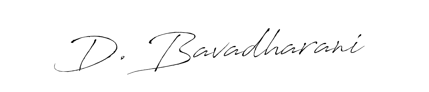 Antro_Vectra is a professional signature style that is perfect for those who want to add a touch of class to their signature. It is also a great choice for those who want to make their signature more unique. Get D. Bavadharani name to fancy signature for free. D. Bavadharani signature style 6 images and pictures png