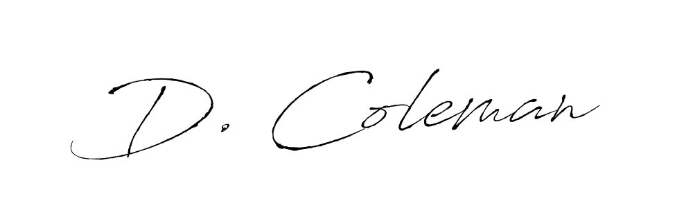 Make a beautiful signature design for name D. Coleman. With this signature (Antro_Vectra) style, you can create a handwritten signature for free. D. Coleman signature style 6 images and pictures png