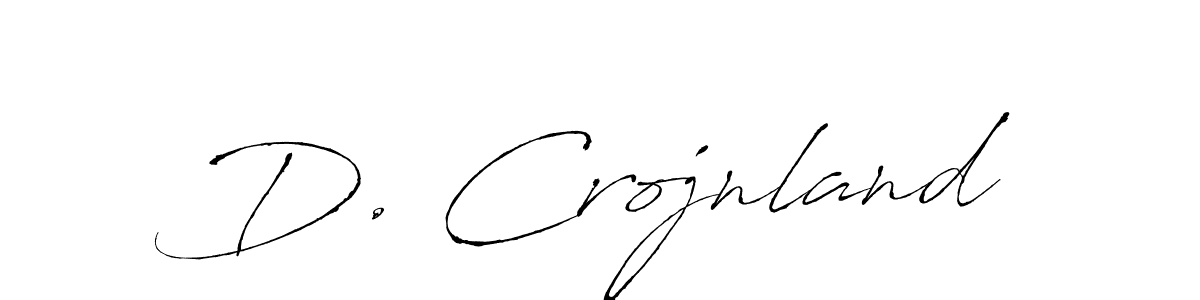 How to make D. Crojnland signature? Antro_Vectra is a professional autograph style. Create handwritten signature for D. Crojnland name. D. Crojnland signature style 6 images and pictures png