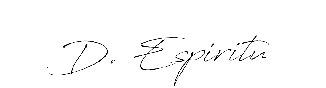 Similarly Antro_Vectra is the best handwritten signature design. Signature creator online .You can use it as an online autograph creator for name D. Espiritu. D. Espiritu signature style 6 images and pictures png