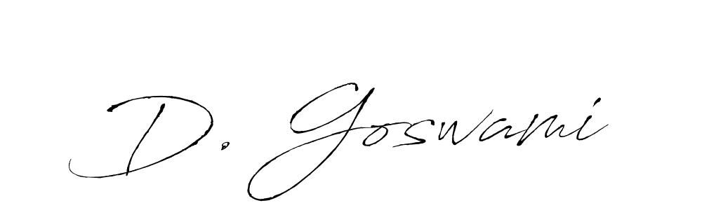 Make a beautiful signature design for name D. Goswami. With this signature (Antro_Vectra) style, you can create a handwritten signature for free. D. Goswami signature style 6 images and pictures png
