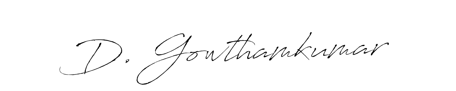 How to make D. Gowthamkumar signature? Antro_Vectra is a professional autograph style. Create handwritten signature for D. Gowthamkumar name. D. Gowthamkumar signature style 6 images and pictures png