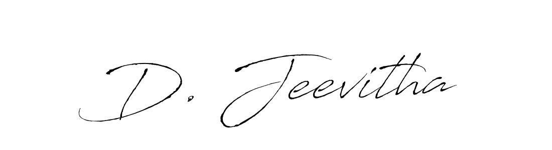 How to make D. Jeevitha name signature. Use Antro_Vectra style for creating short signs online. This is the latest handwritten sign. D. Jeevitha signature style 6 images and pictures png